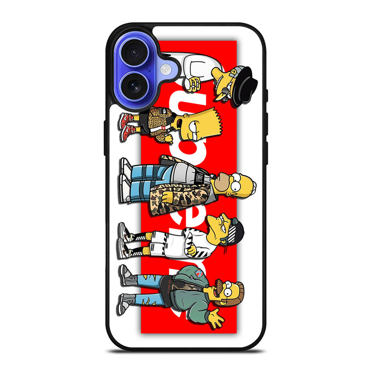 THE SIMPSONS SUPREME HYPEBEAST iPhone 16 Case