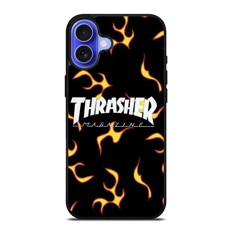 THRASHER SKATEBOARD MAGAZINE FLAME iPhone 16 Case