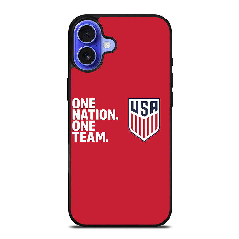 USA SOCCER ONE NATION ONE TEAM iPhone 16 Case USA SOCCER ONE NATION ONE TEAM iPhone 16 Case