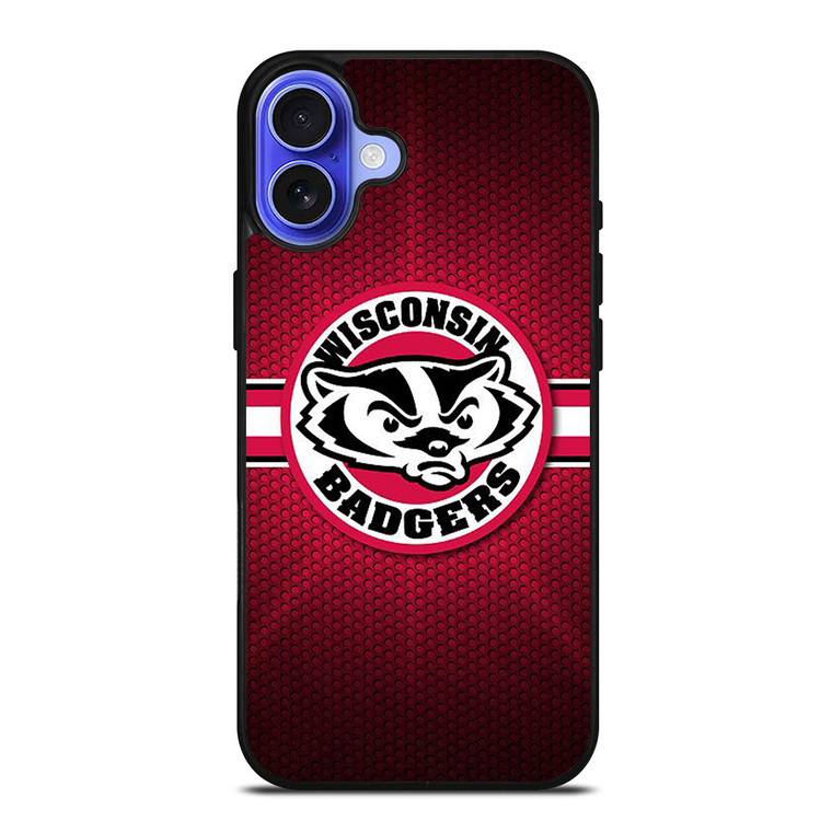 WISCONSIN BADGER METAL LOGO iPhone 16 Case