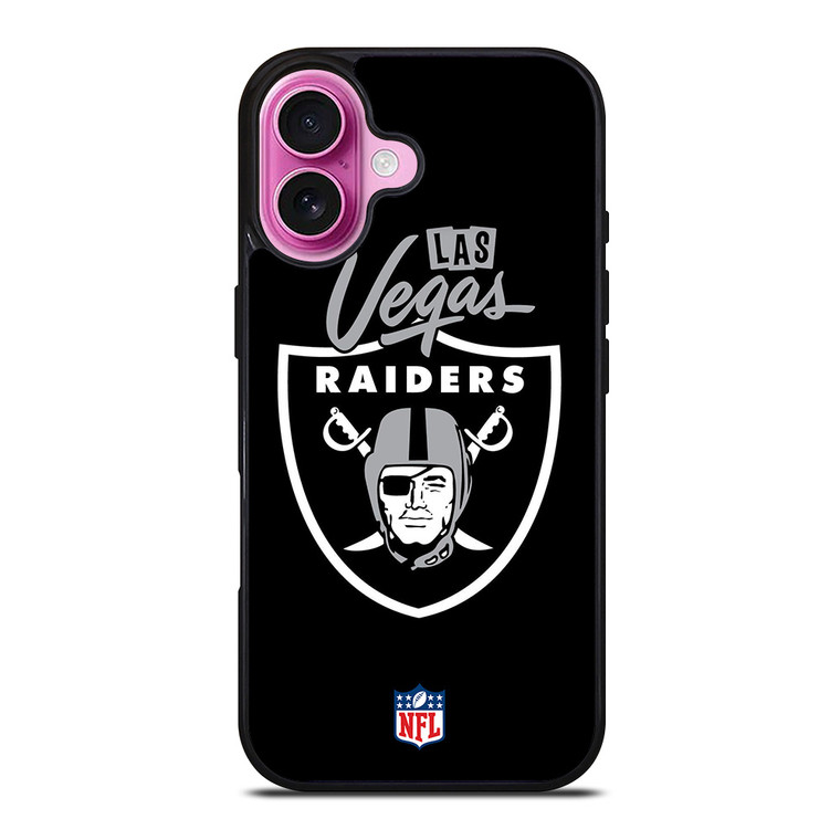 LAS VEGAS RAIDERS NFL LOGO iPhone 16 Plus Case