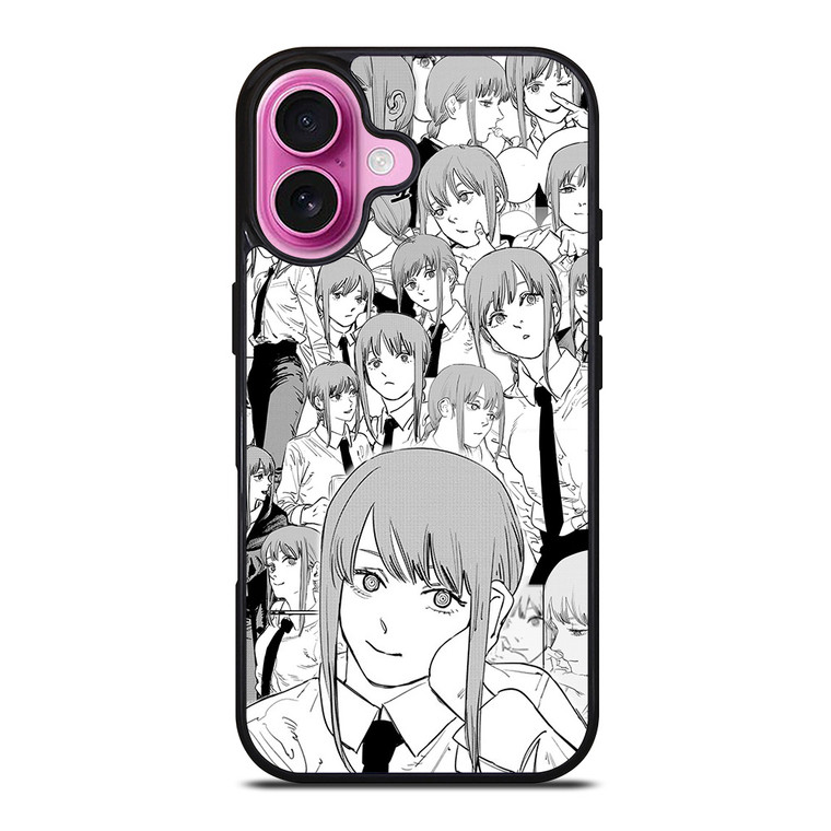 MAKIMA CHAINSAW MAN COLLAGE iPhone 16 Plus Case