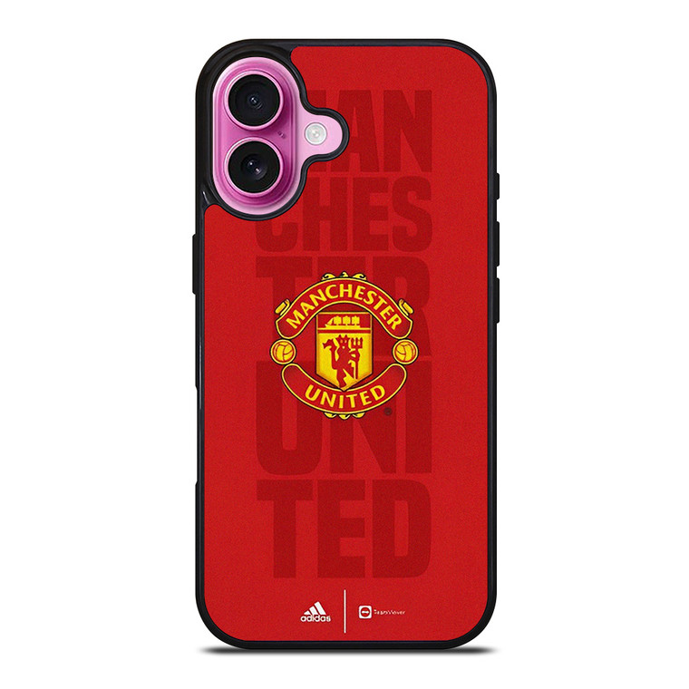 MANCHESTER UNITED FC ADIDAS LOGO iPhone 16 Plus Case