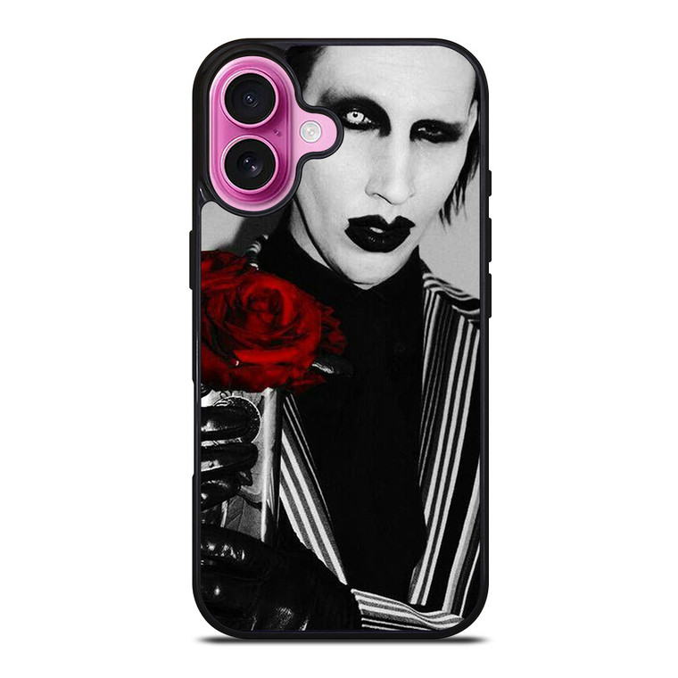MARILYN MANSON GOTH FACE iPhone 16 Plus Case