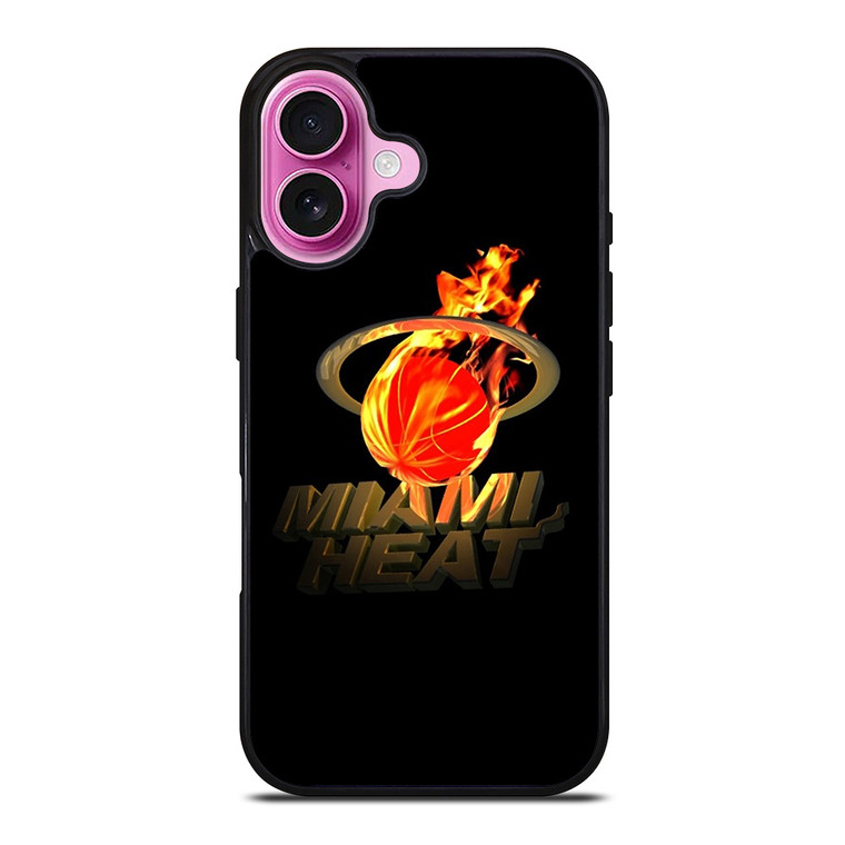 MIAMI HEAT LOGO ART iPhone 16 Plus Case