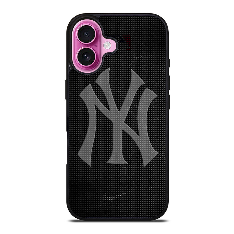 NEW YORK YANKEES METAL TEXTURE iPhone 16 Plus Case
