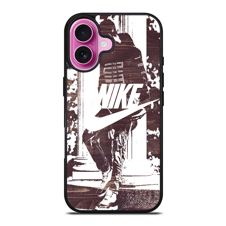 NIKE STREET URBAN BLACK WHITE iPhone 16 Plus Case