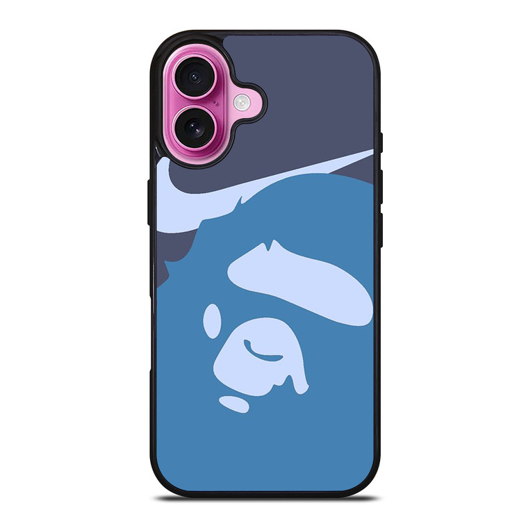 NIKE X BAPE BLUE iPhone 16 Plus Case NIKE X BAPE BLUE iPhone 16 Plus Case