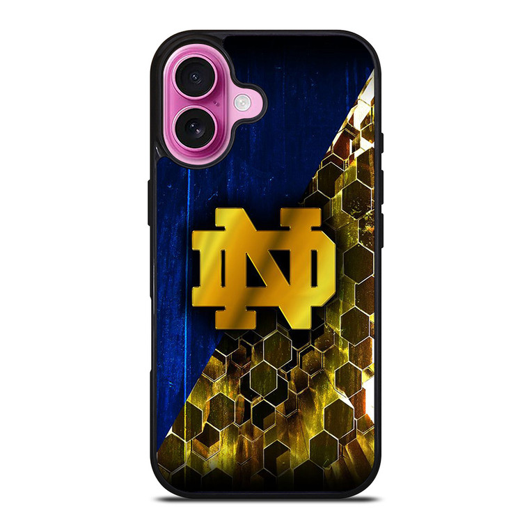 NOTRE DAME FIGHTING IRISH GOLDEN LOGO iPhone 16 Plus Case