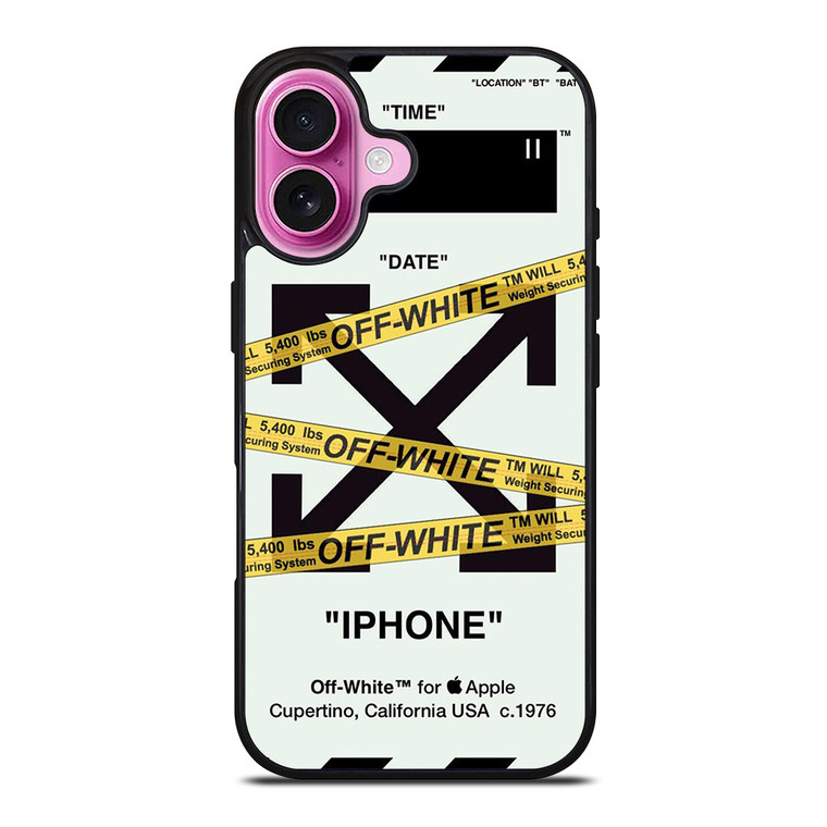OFF WHITE YELLOW STRIPES iPhone 16 Plus Case