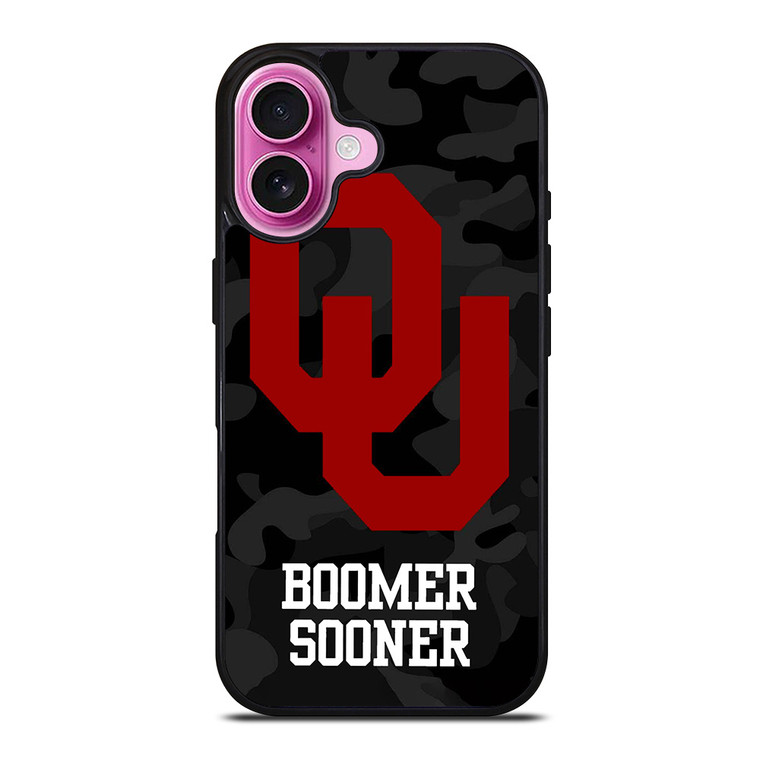 OKLAHOMA SOONERS CAMO LOGO iPhone 16 Plus Case OKLAHOMA SOONERS CAMO LOGO iPhone 16 Plus Case