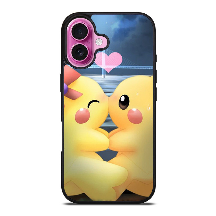 PIKACHU POKEMON IN LOVE iPhone 16 Plus Case