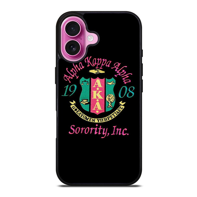 PINK AND GREEN AKA LOGO iPhone 16 Plus Case
