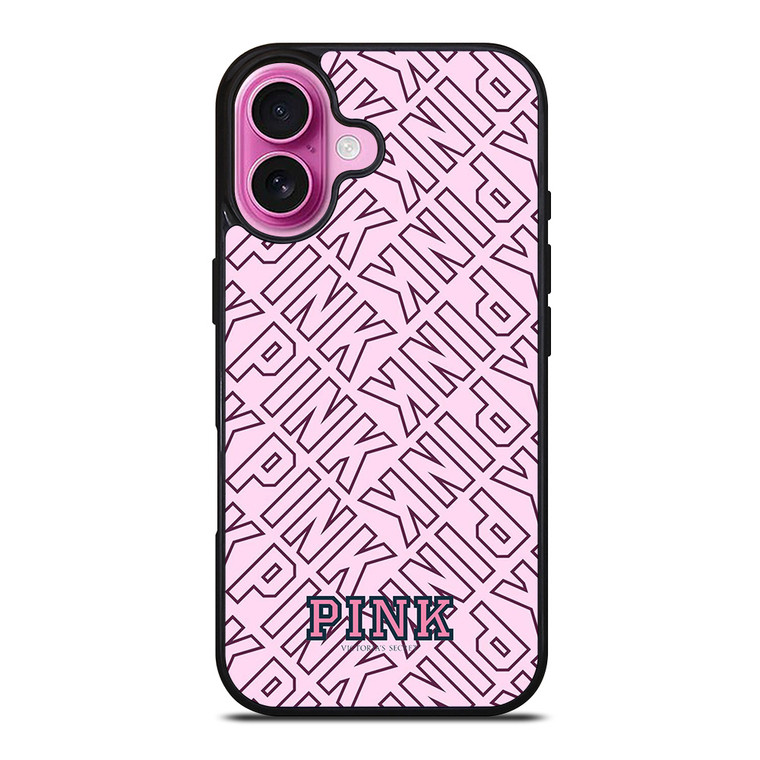 PINK VICTORIA S SECRET COLLAGE iPhone 16 Plus Case