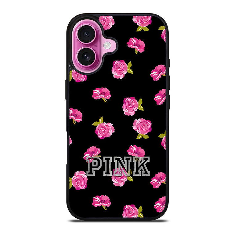 PINK VICTORIA SECRET ROSES iPhone 16 Plus Case