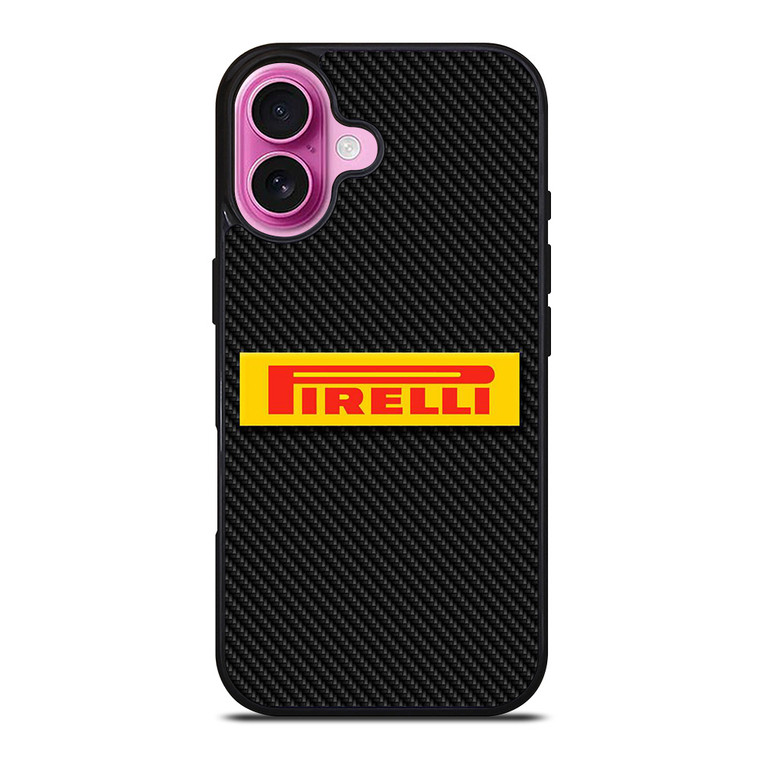 PIRELLI TIRE LOGO CARBOON iPhone 16 Plus Case