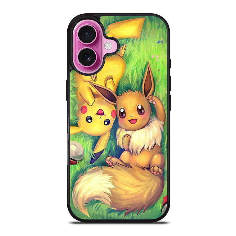 POKEMON EEVEE AND PIKACHU iPhone 16 Plus Case