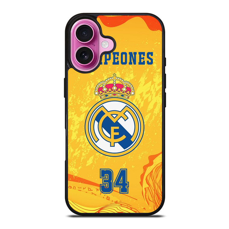 REAL MADRID CF CAMPEONES 34 iPhone 16 Plus Case