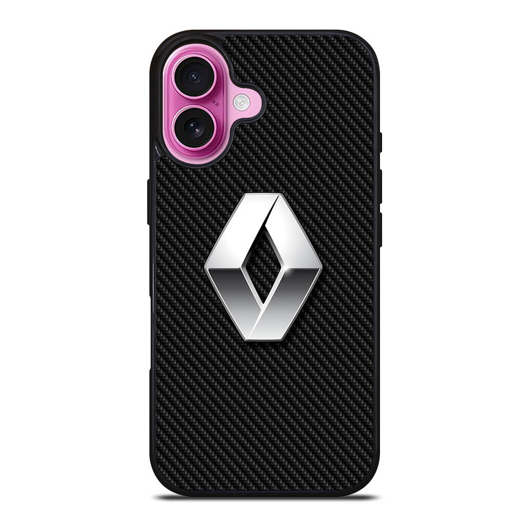 RENAULT CAR LOGO CARBON iPhone 16 Plus Case RENAULT CAR LOGO CARBON iPhone 16 Plus Case