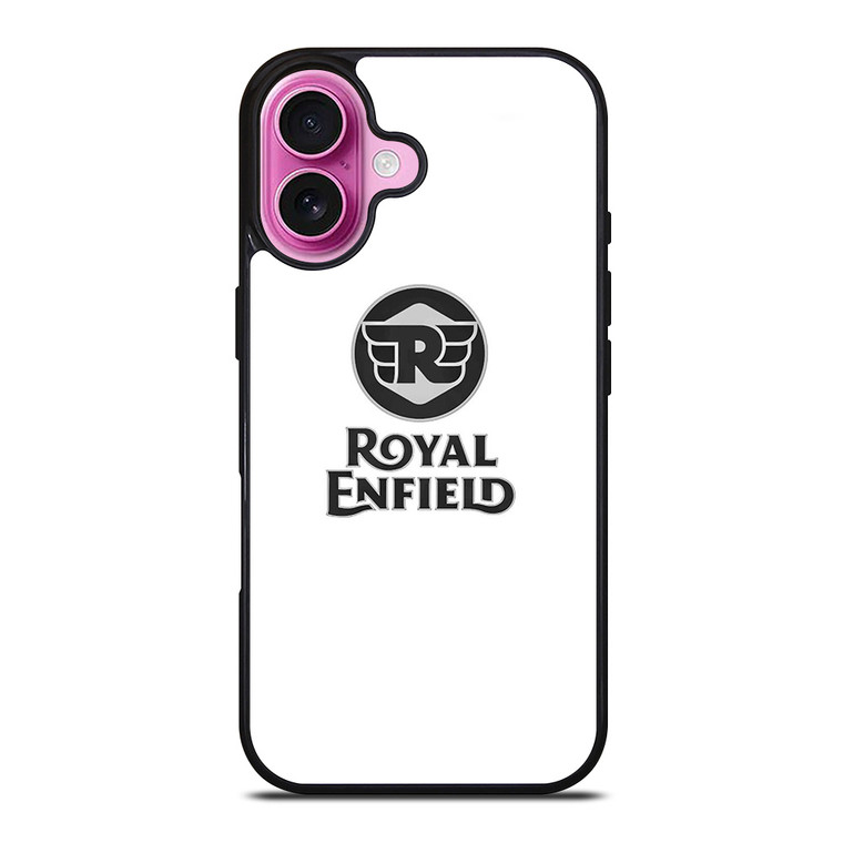 ROYAL ENFIELD WHITE LOGO iPhone 16 Plus Case