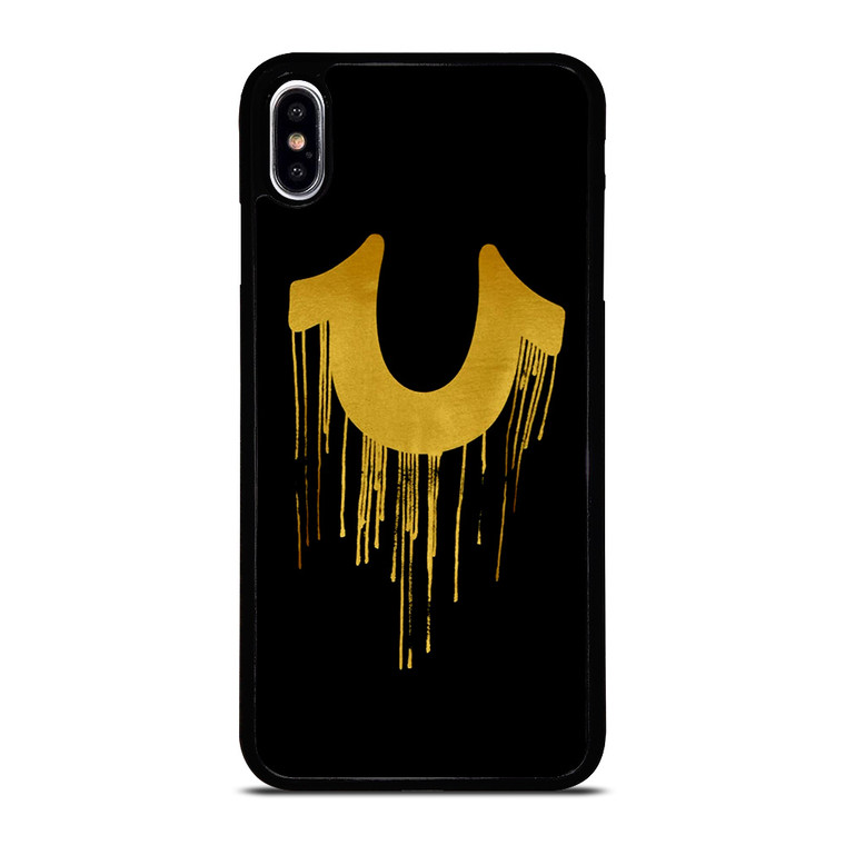 TRUE RELIGION GOLD BLACK LOGO iPhone XS Max Case