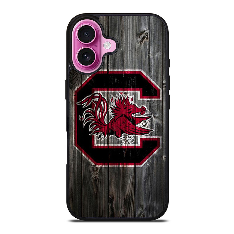 SOUTH CAROLINA GAMECOCKS WOODEN LOGO iPhone 16 Plus Case