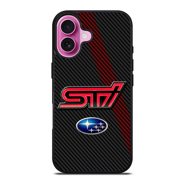 SUBARU STI CARBON LOGO iPhone 16 Plus Case