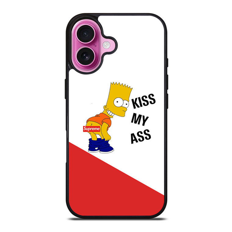 SUPREME BART SIMPSON KISS MY ASS iPhone 16 Plus Case
