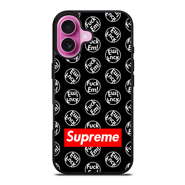 SUPREME FUCK EM iPhone 16 Plus Case