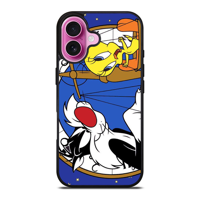 SYLVESTER AND TWEETY CARTOON iPhone 16 Plus Case