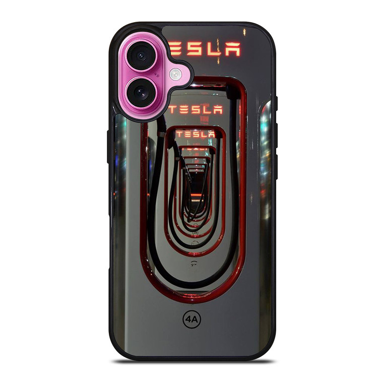 TESLA STATION CHARGE iPhone 16 Plus Case TESLA STATION CHARGE iPhone 16 Plus Case