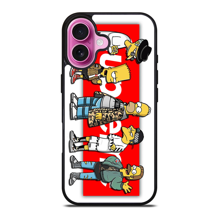 THE SIMPSONS SUPREME HYPEBEAST iPhone 16 Plus Case