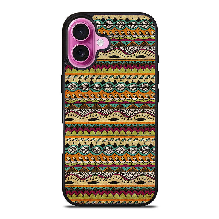 TIBAL PATTERN AZTEC iPhone 16 Plus Case