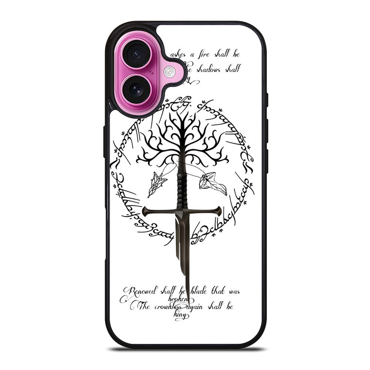 TREE LORD OF THE RING SWORD iPhone 16 Plus Case