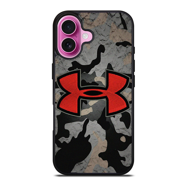 UNDER ARMOUR RED CAMO LOGO iPhone 16 Plus Case