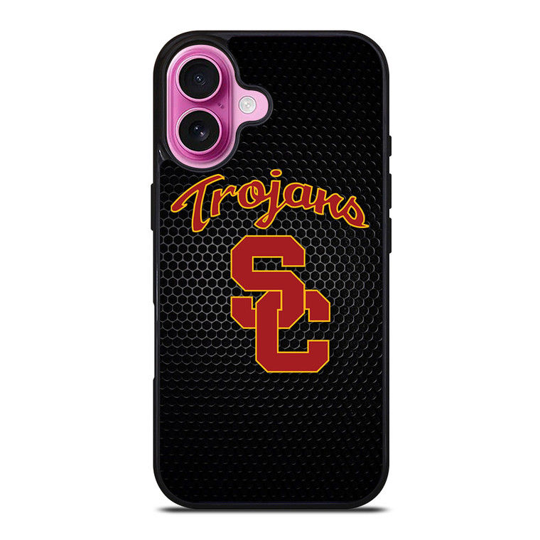 USC TROJANS RUSTY METAL LOGO iPhone 16 Plus Case
