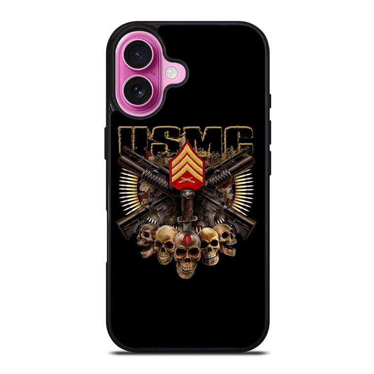 USMC MARINE CORPS SKULL LOGO iPhone 16 Plus Case
