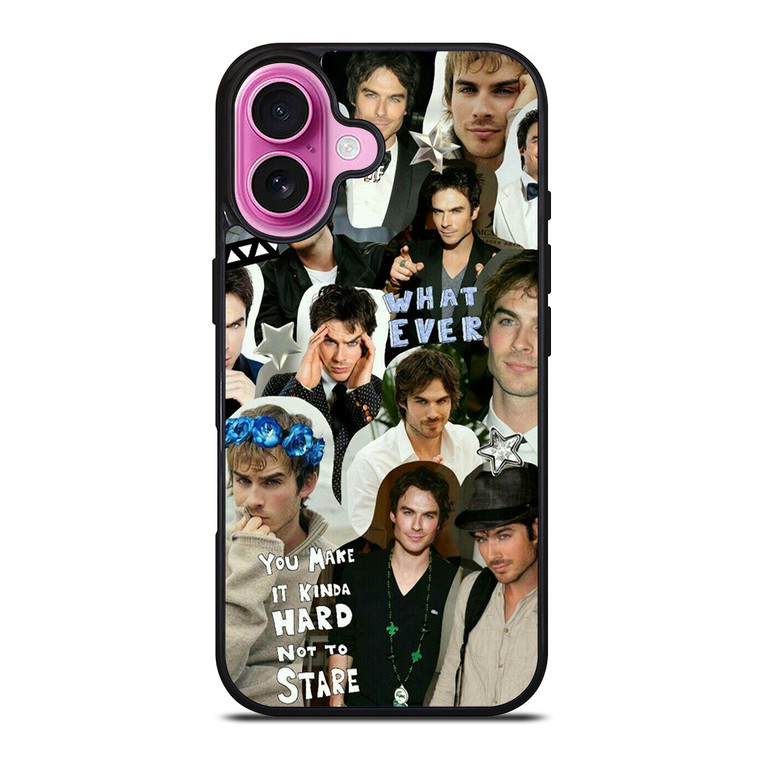 VAMPIRE DIARIES IAN SOMERHALDER COLLAGE iPhone 16 Plus Case