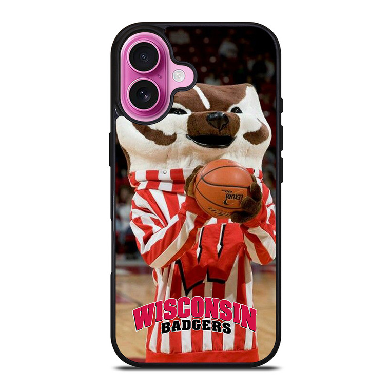 WISCONSIN BADGER MASCOT 2 iPhone 16 Plus Case WISCONSIN BADGER MASCOT 2 iPhone 16 Plus Case