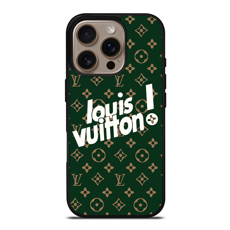 LOUIS VUITTON GREEN LOGO iPhone 16 Pro Case