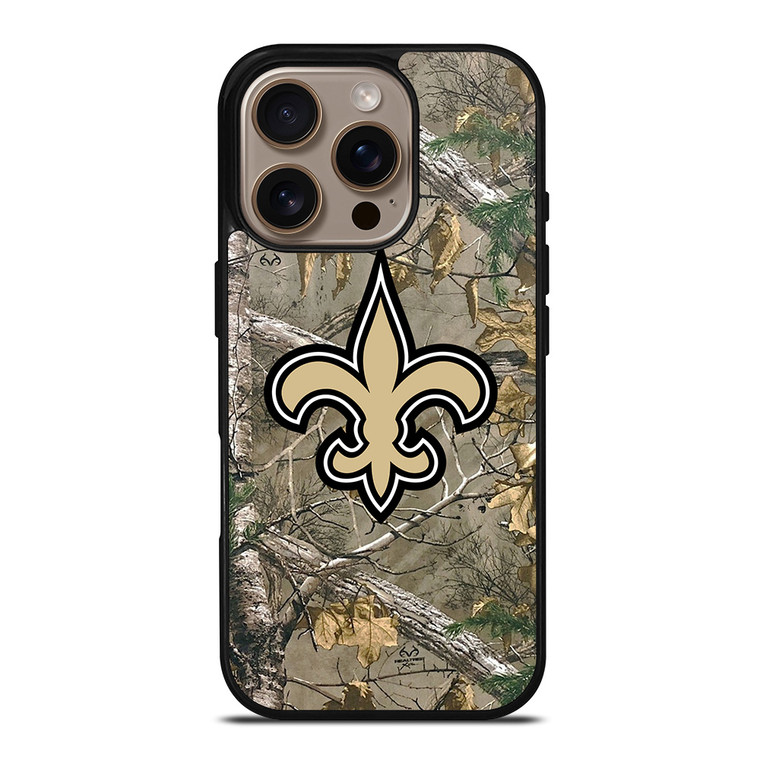 NEW ORLEANS SAINTS CAMO LOGO iPhone 16 Pro Case