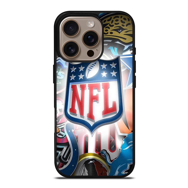 NFL NATIONAL FOOTBALL LEAGUE ALL TEAM LOGO iPhone 16 Pro Case