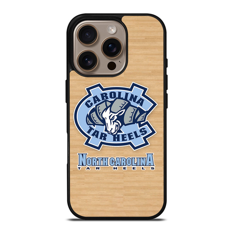 NORTH CAROLINA TAR HEELS WOODEN LOGO iPhone 16 Pro Case