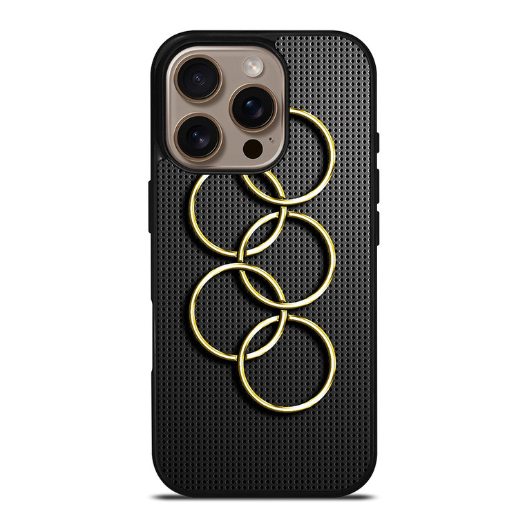 OLYMPIC RINGS GOLD CARBON iPhone 16 Pro Case