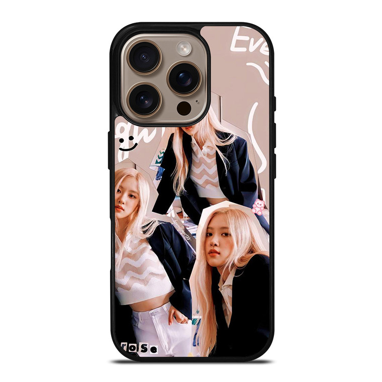 ROSE BLACKPINK SCRIBBLED iPhone 16 Pro Case