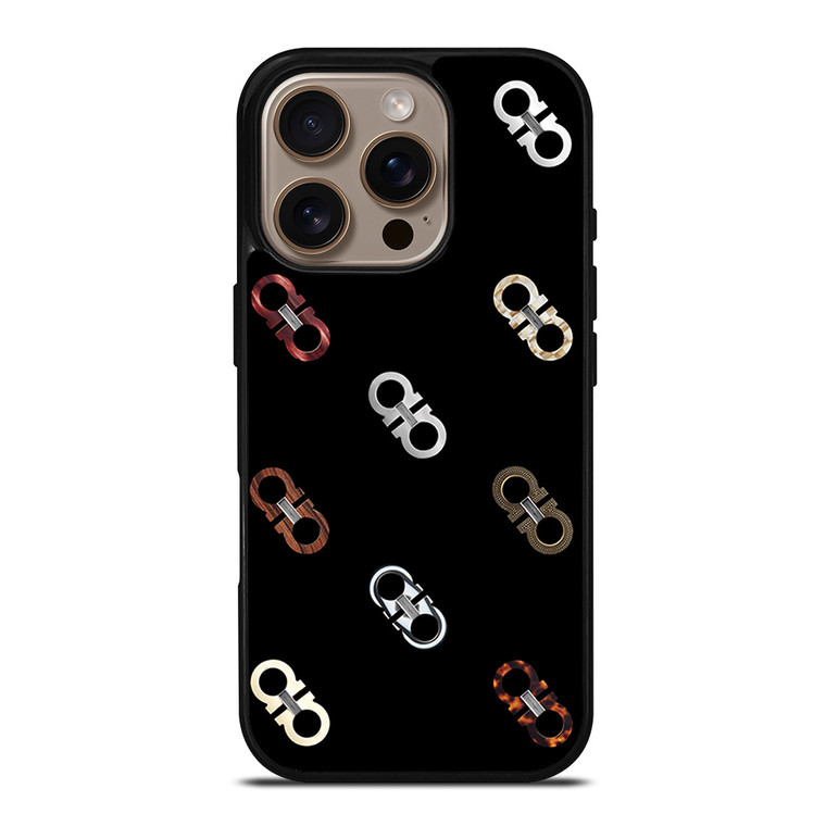 SALVATORE FERRAGAMO LOGO PATTERN iPhone 16 Pro Case