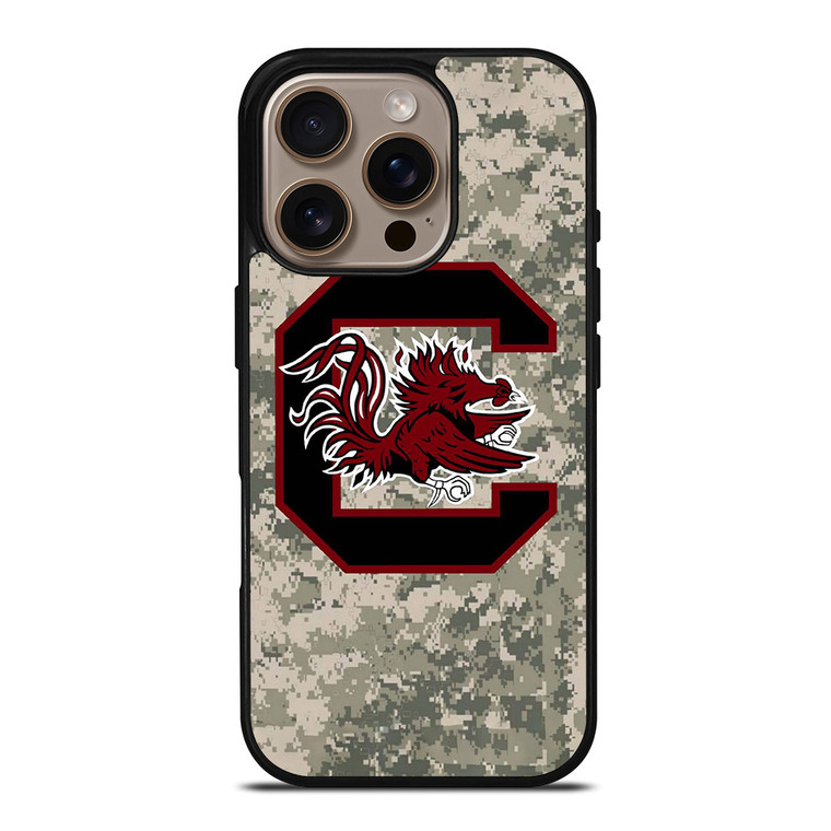 SOUTH CAROLINA GAMECOCKS CAMO LOGO iPhone 16 Pro Case