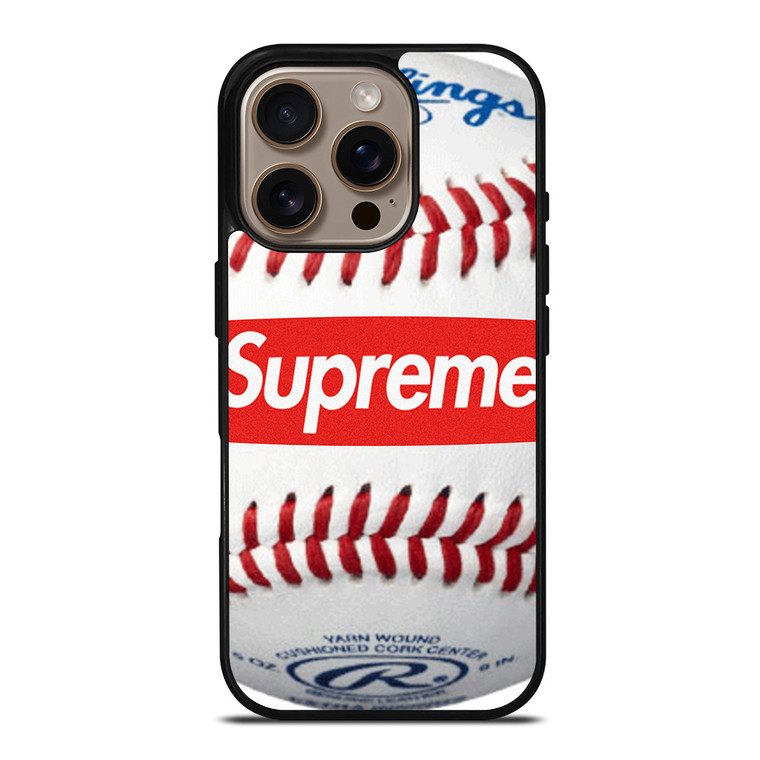 SUPREME X RAWLINGS BASEBALL iPhone 16 Pro Case