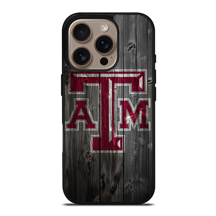 TEXAS AGGIES WOODEN LOGO iPhone 16 Pro Case