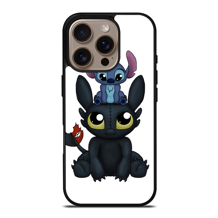 TOOTHLESS AND STITCH CARTOON iPhone 16 Pro Case